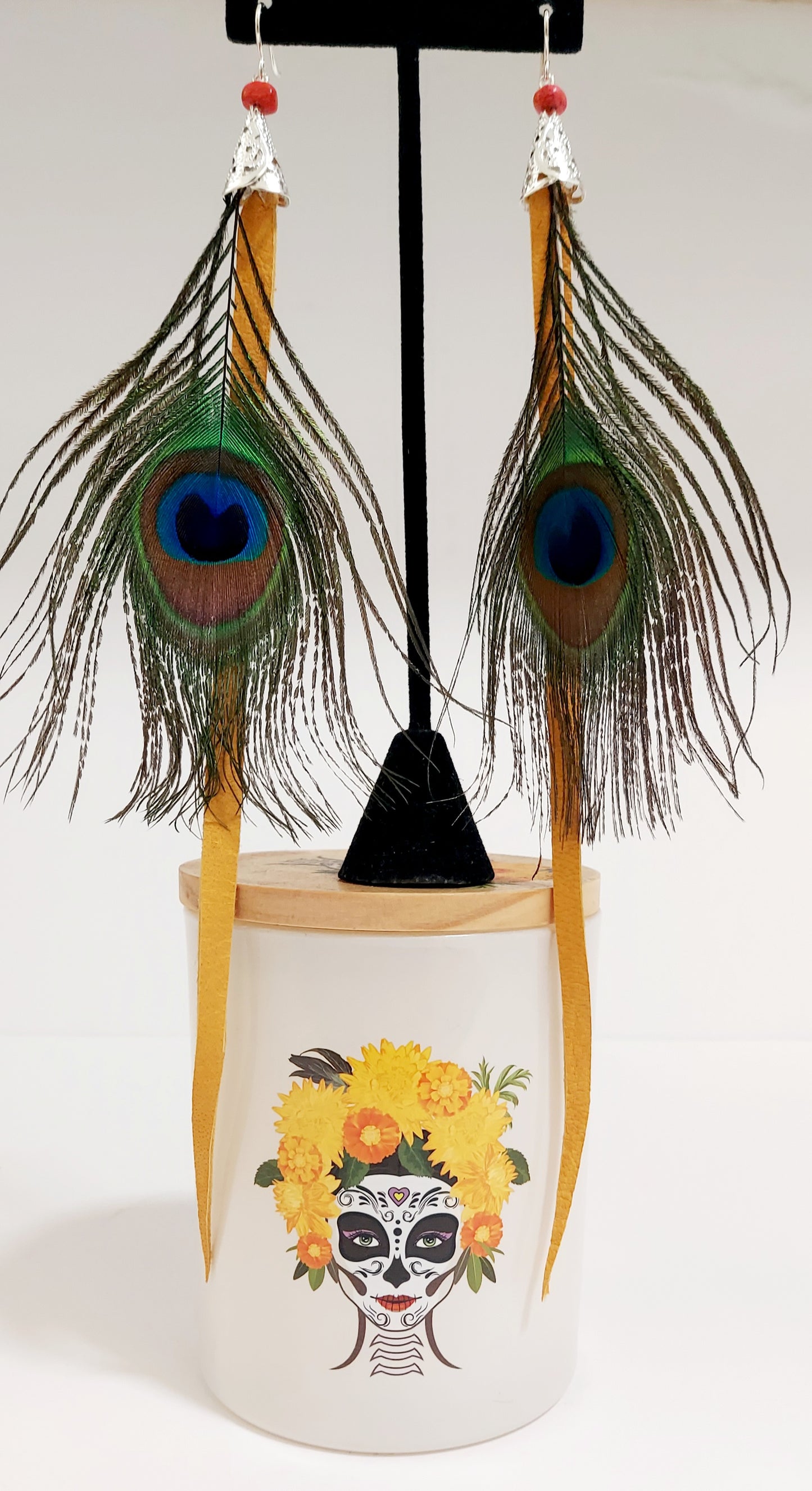 The Watchful Plume Feather Earrings