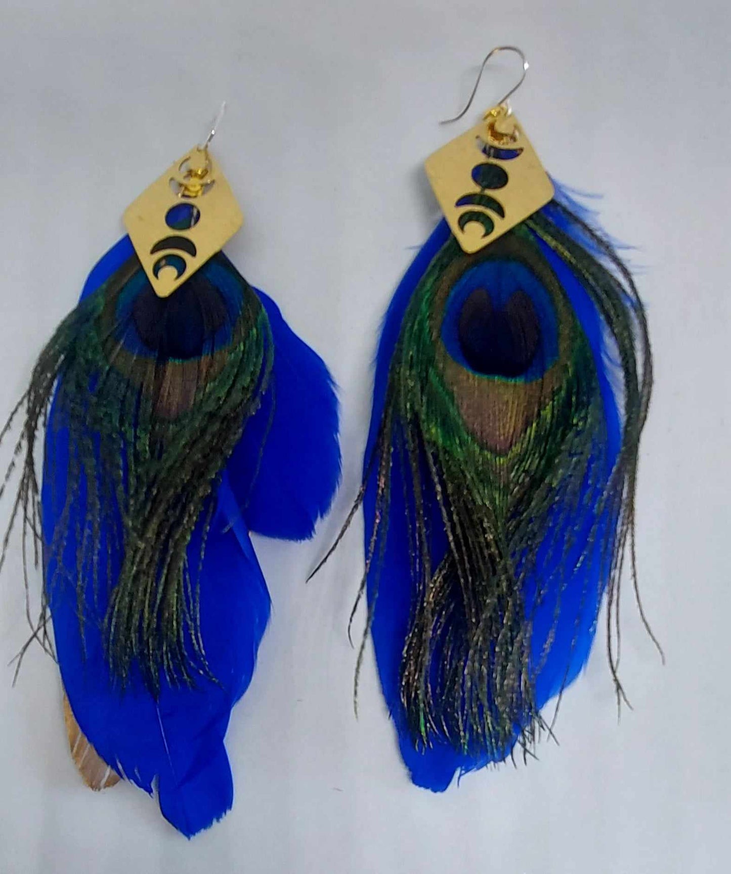 Peacock Moon Earrings