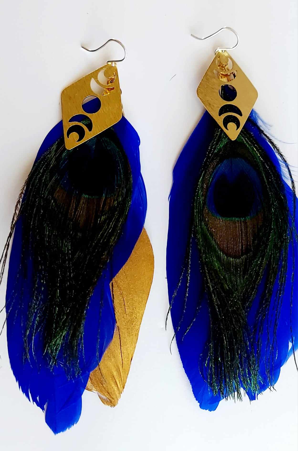 Peacock Moon Earrings