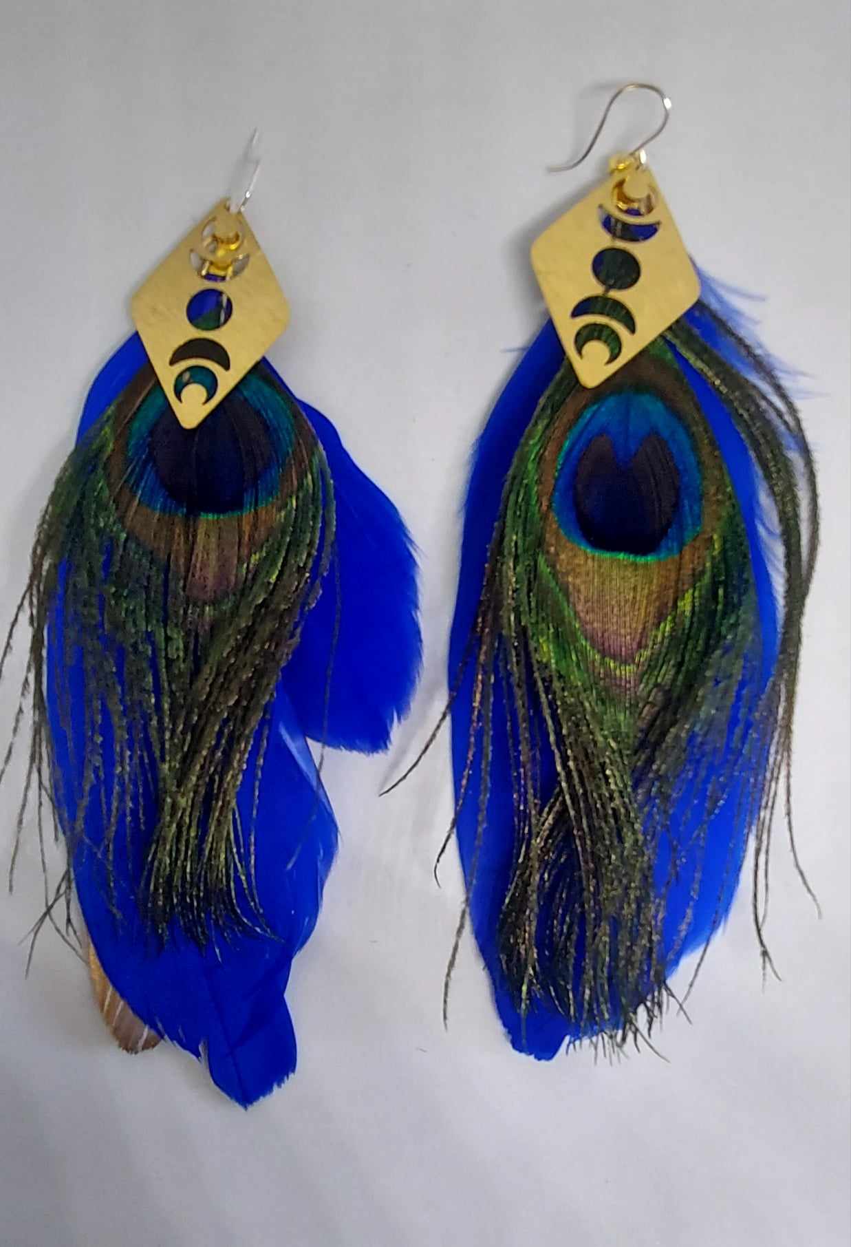 Peacock Moon Earrings