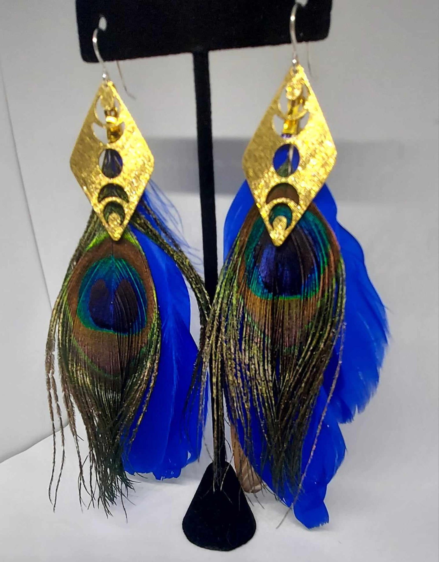 Peacock Moon Earrings