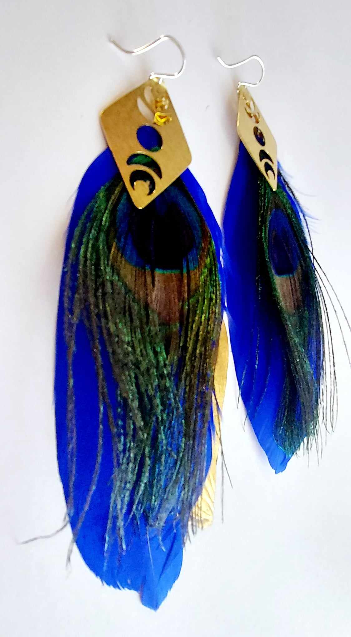 Peacock Moon Earrings