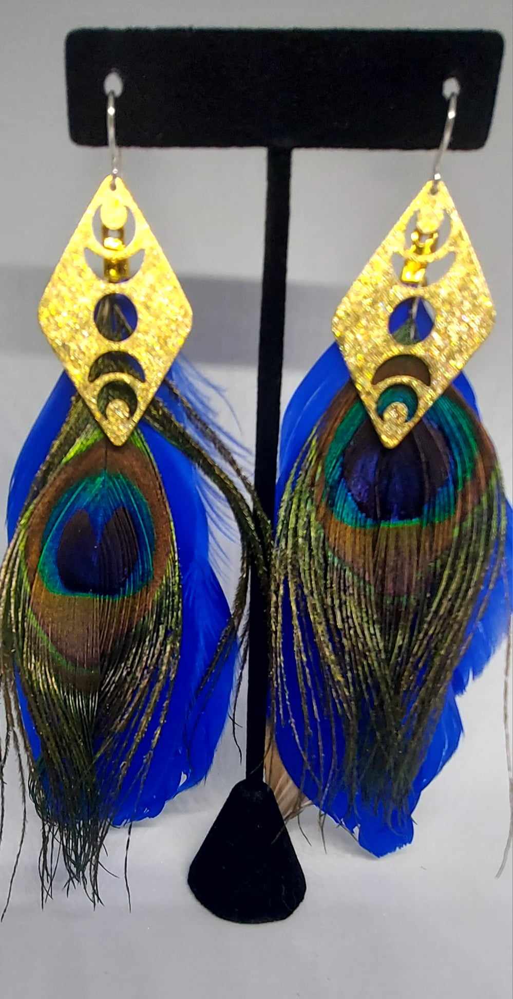 Peacock Moon Earrings