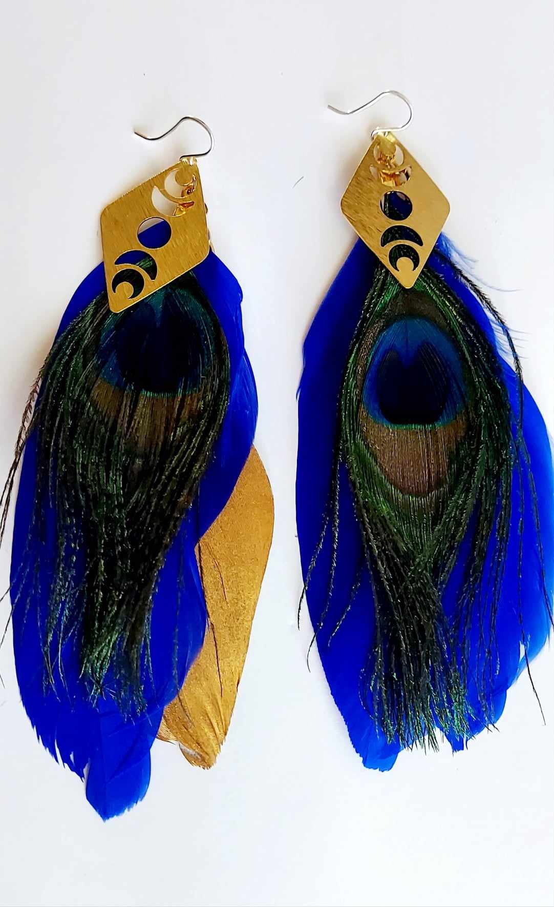 Peacock Moon Earrings