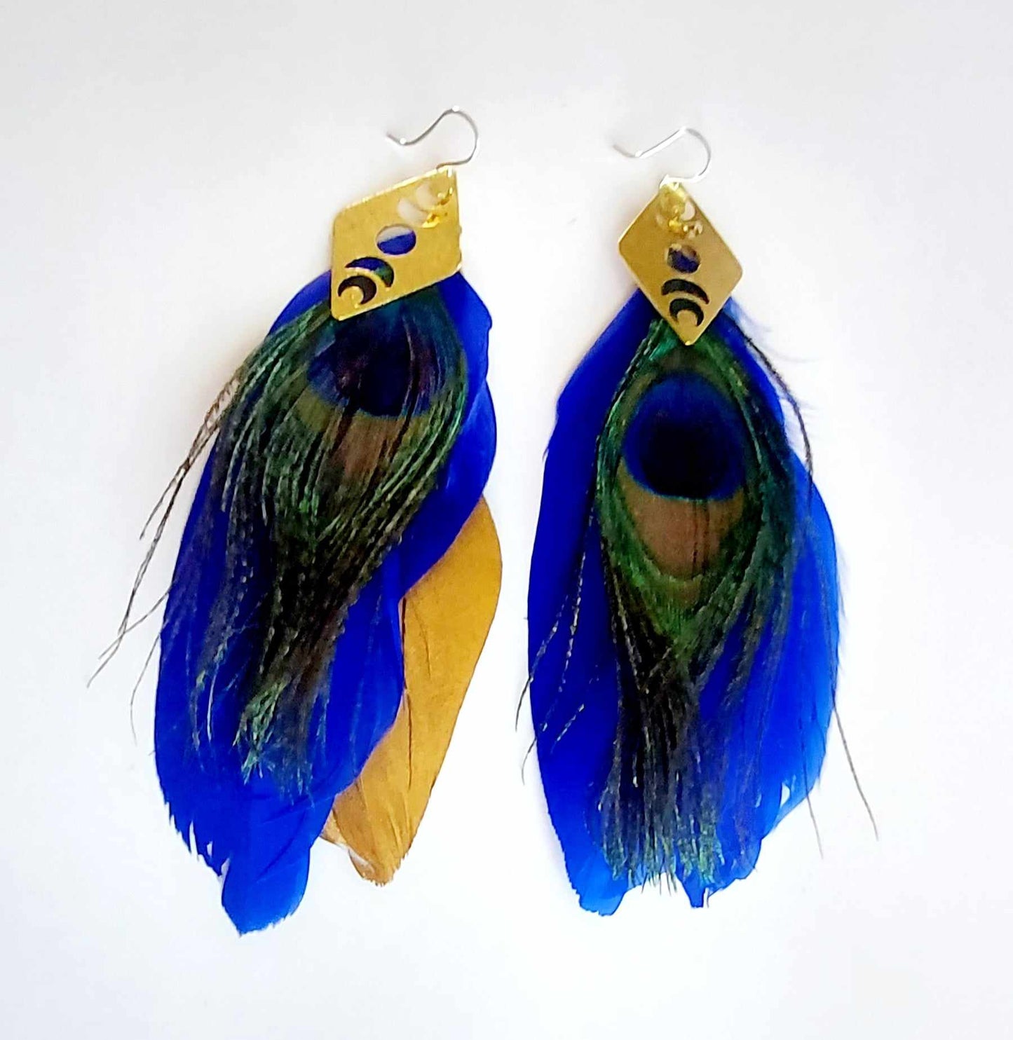 Peacock Moon Earrings