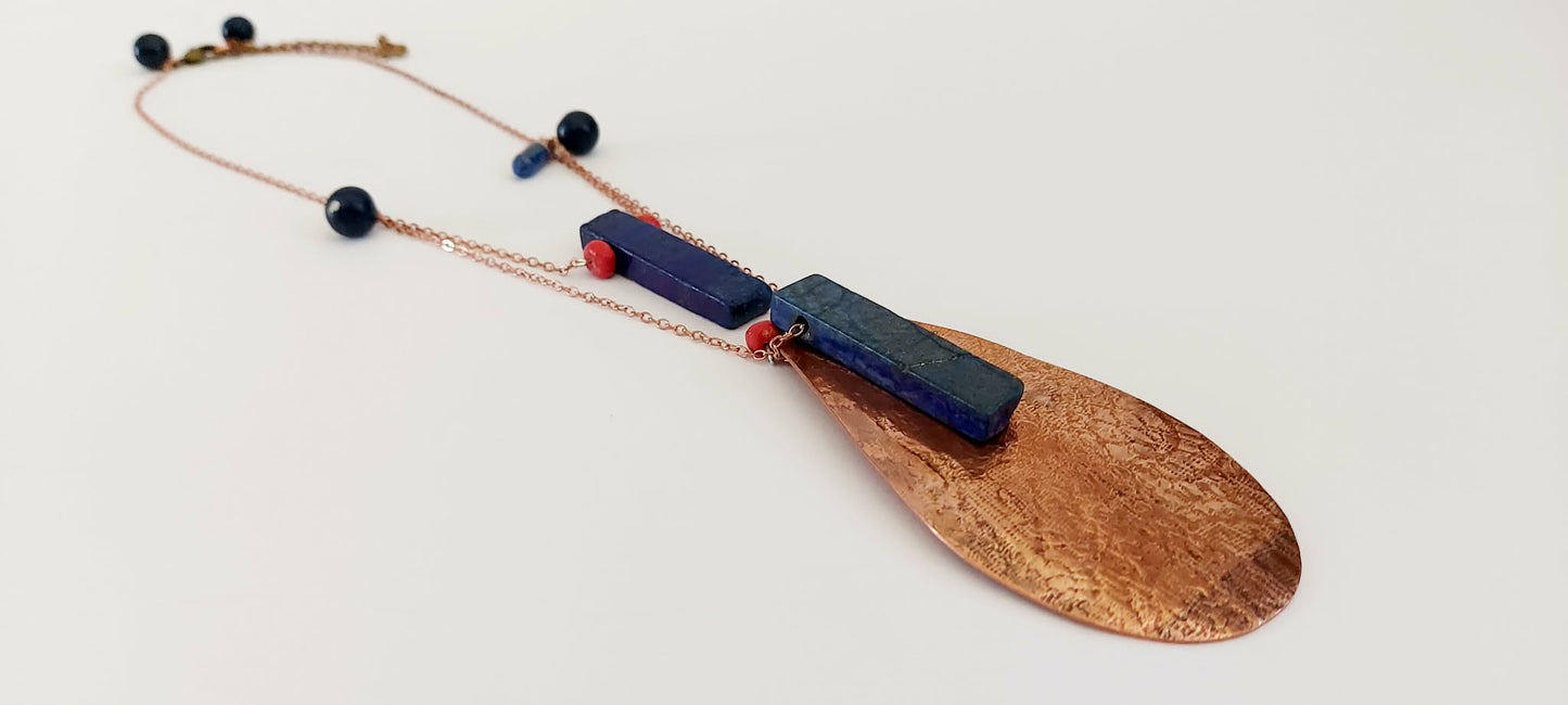 Copper and Lapis Dream Necklace