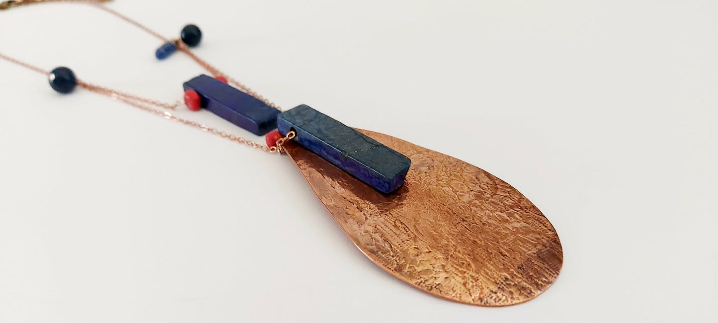 Copper and Lapis Dream Necklace