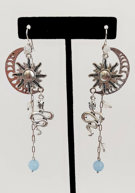 Serpent of the Celestial Tide Earrings