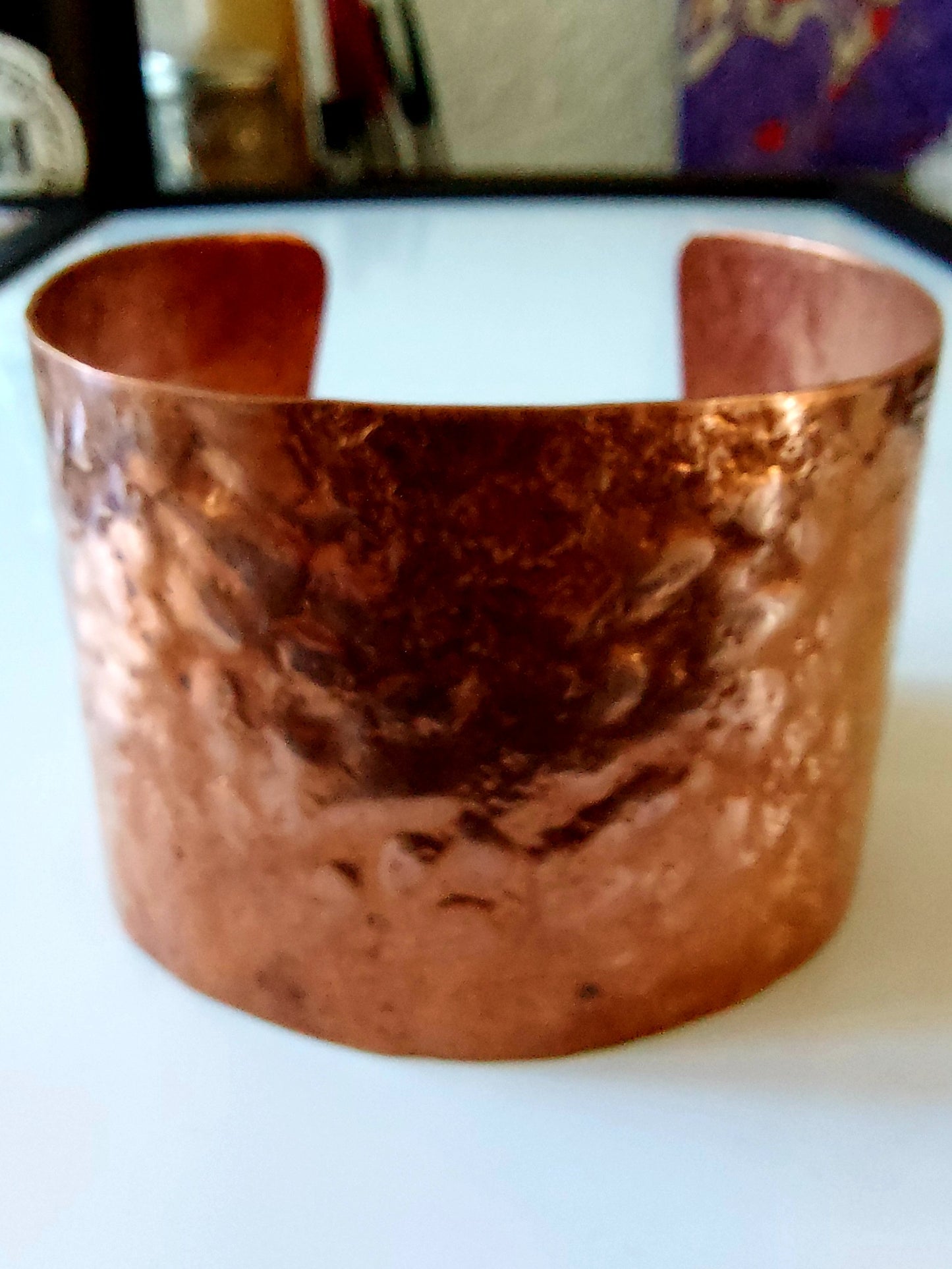 Teardrop Textured Copper Cuff