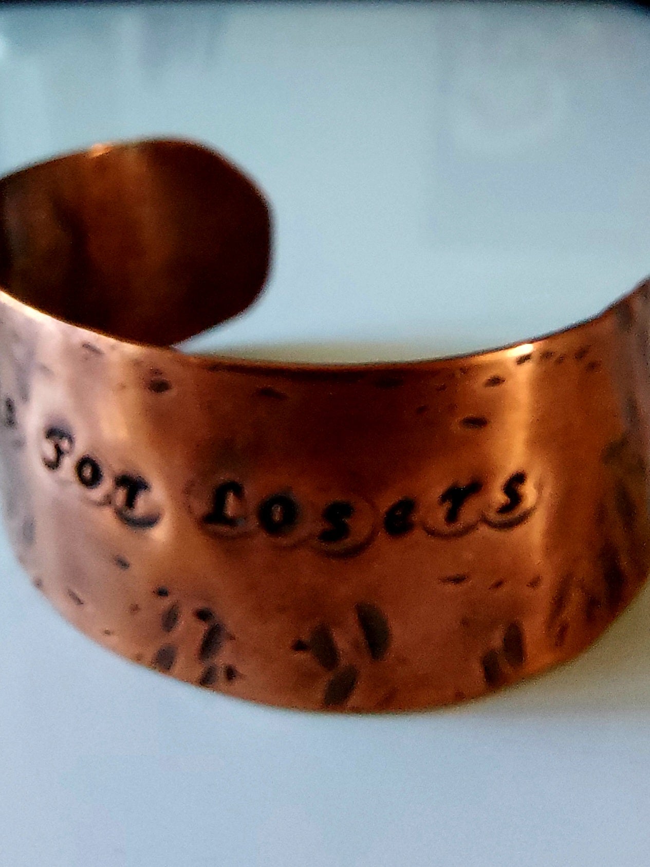 "Winning Is For Losers" Copper Cuff