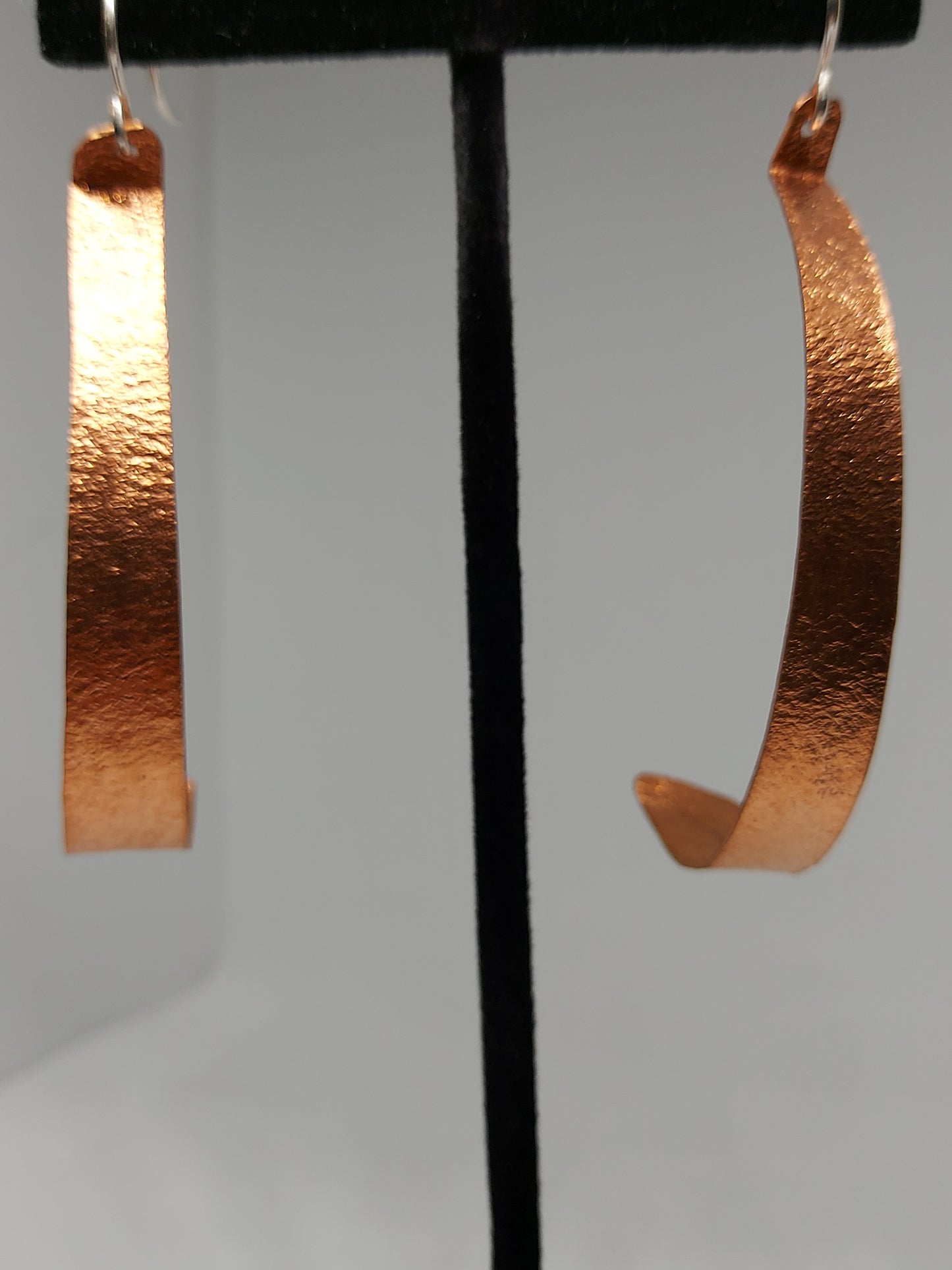 Copper Half Hoop Earrings
