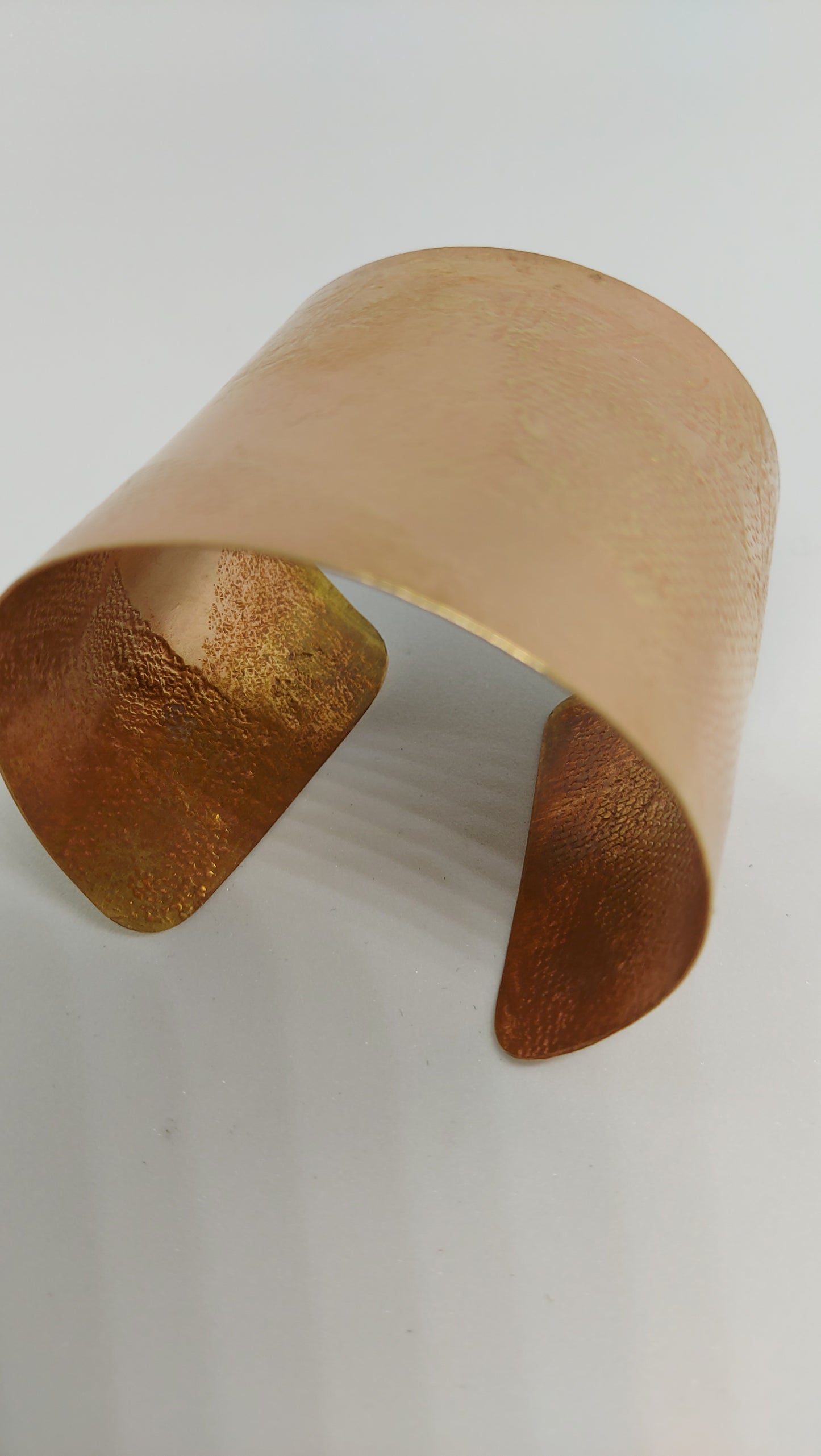 Hand-crafted texturized brass cuff, (2" inches)
