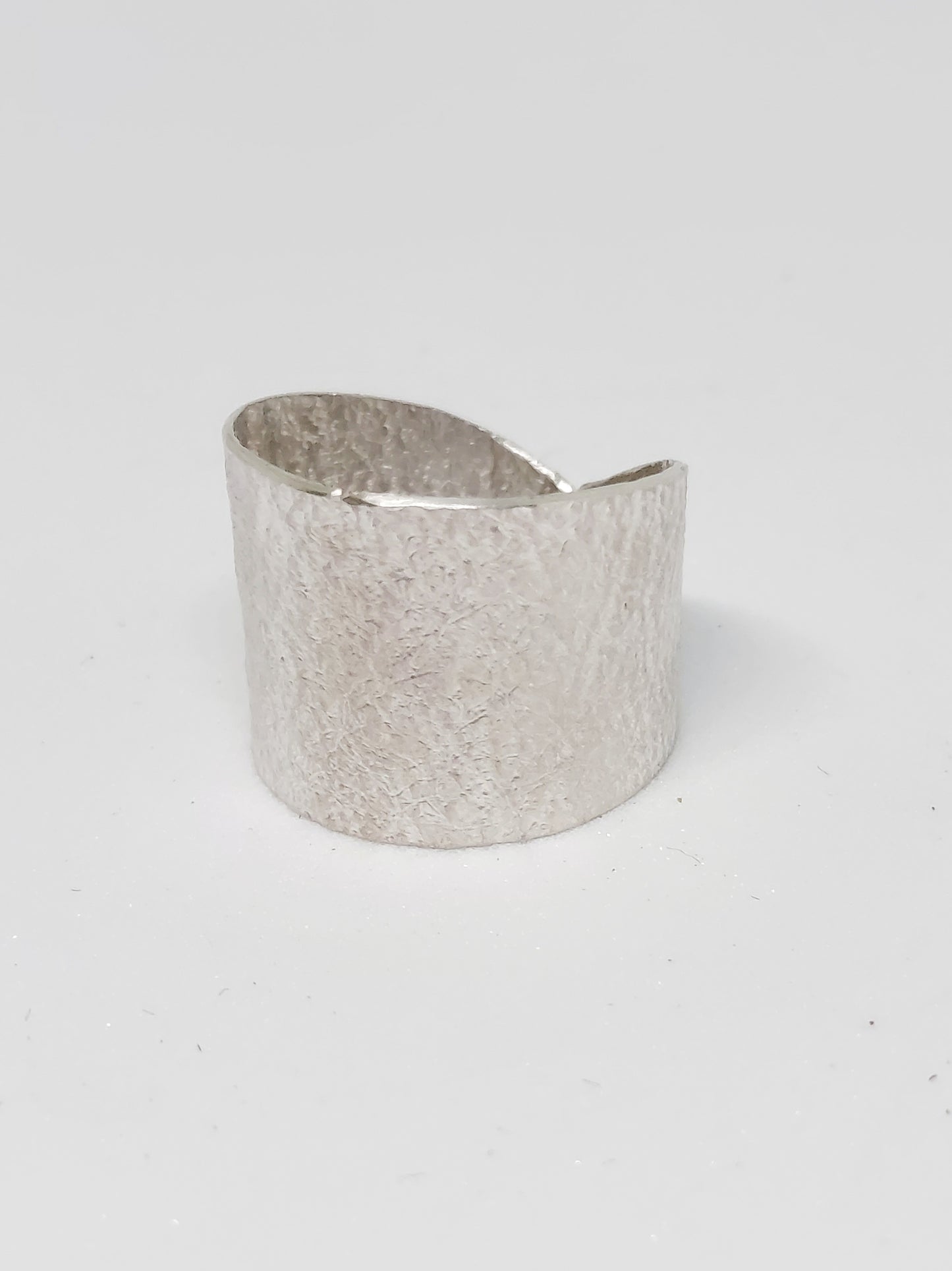 Fabric Pressed Sterling Silver Band (Large)