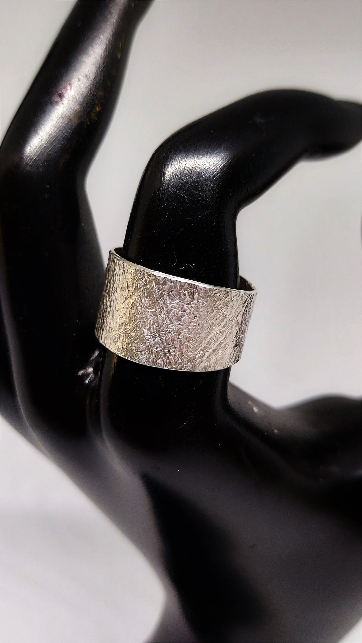 Fabric Pressed Sterling Silver Band (Small)